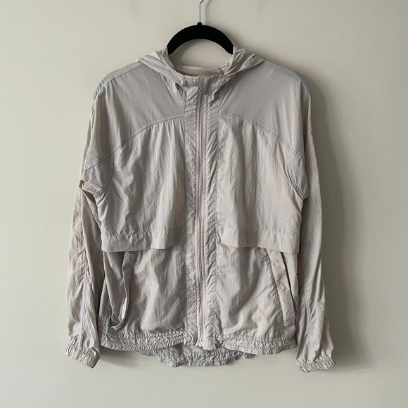 Lululemon Hood Lite Jacket Full Zip Wind Water Proof Chrome Gray 6 - Picture 2 of 6